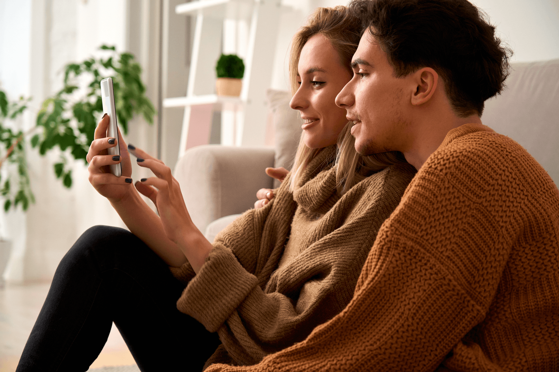 Young couple engaged with AGAVE platform